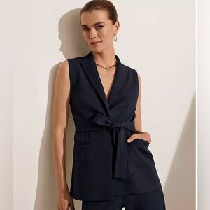 NWT Ann Taylor Long Belted Vest